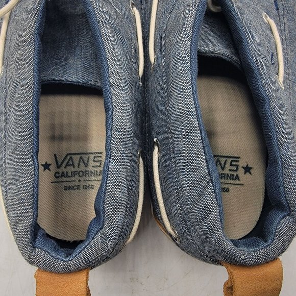 Vans California Mens 12 Blue Denim Boat Shoes Low Top Casual Athletic Low Top main image 9